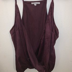 Maroon cross over tank